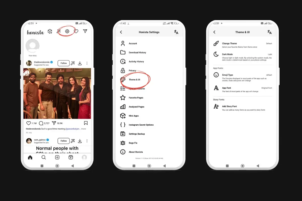 Honista 17 Themes Fonts Custom UI in Honista APK