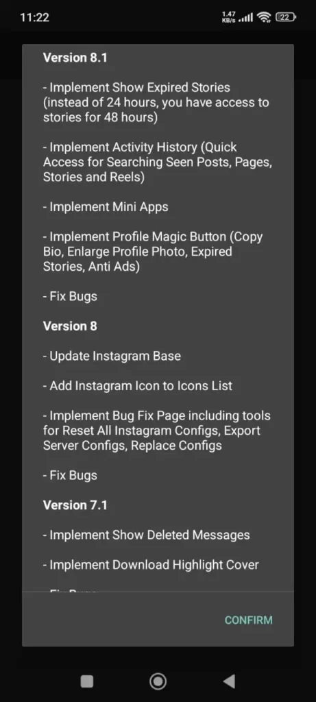 All Versions 9 hon Instagram